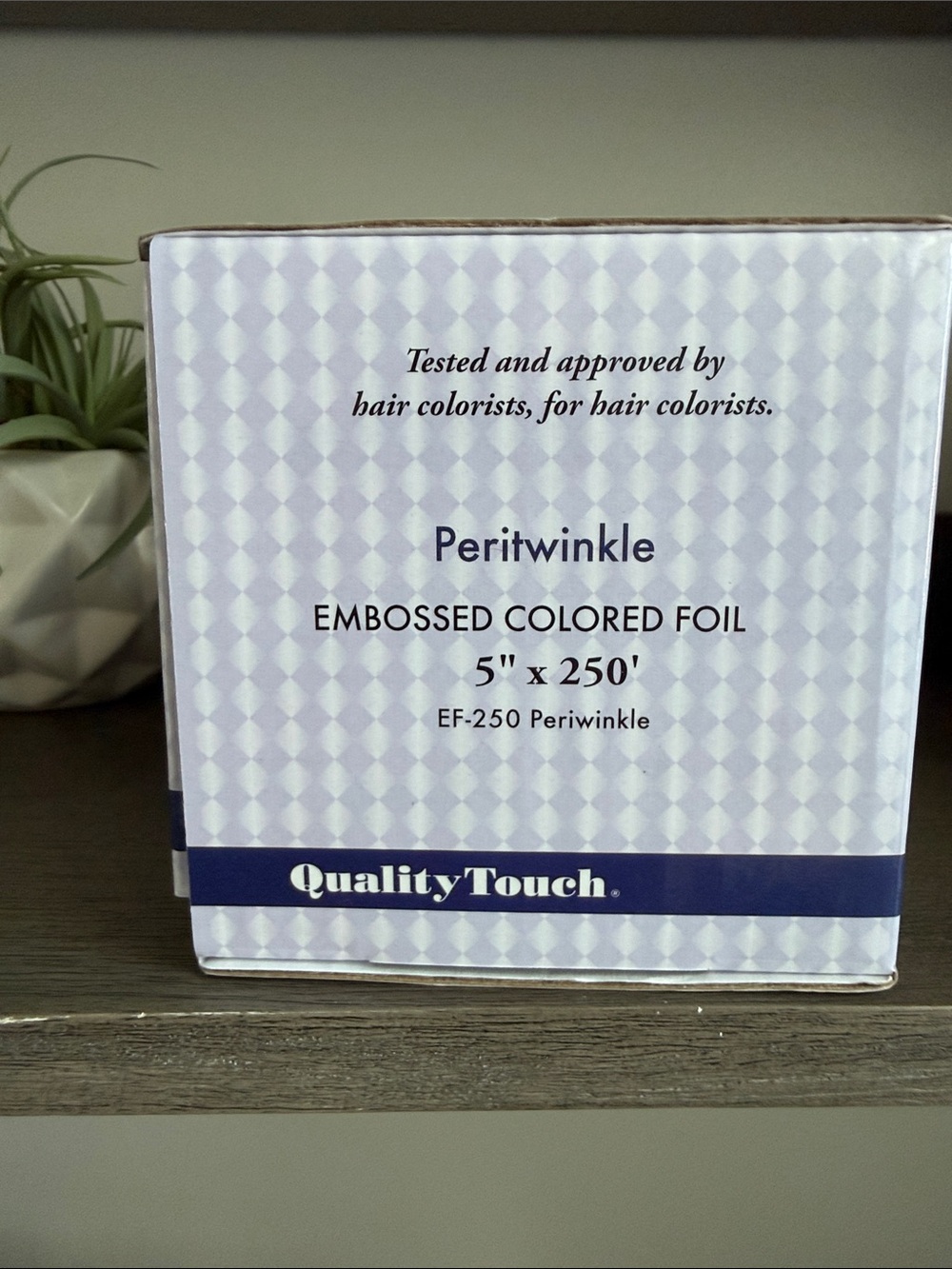 Quality Touch Periwinkle Embossed Colored Foil - Peritwinkle